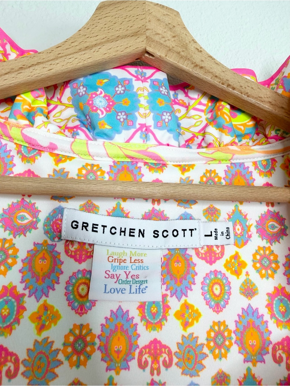 Gretchen Scott Magic Carpet Jersey Swing Dress Floral Shift Dress Size Large - Picture 3 of 4